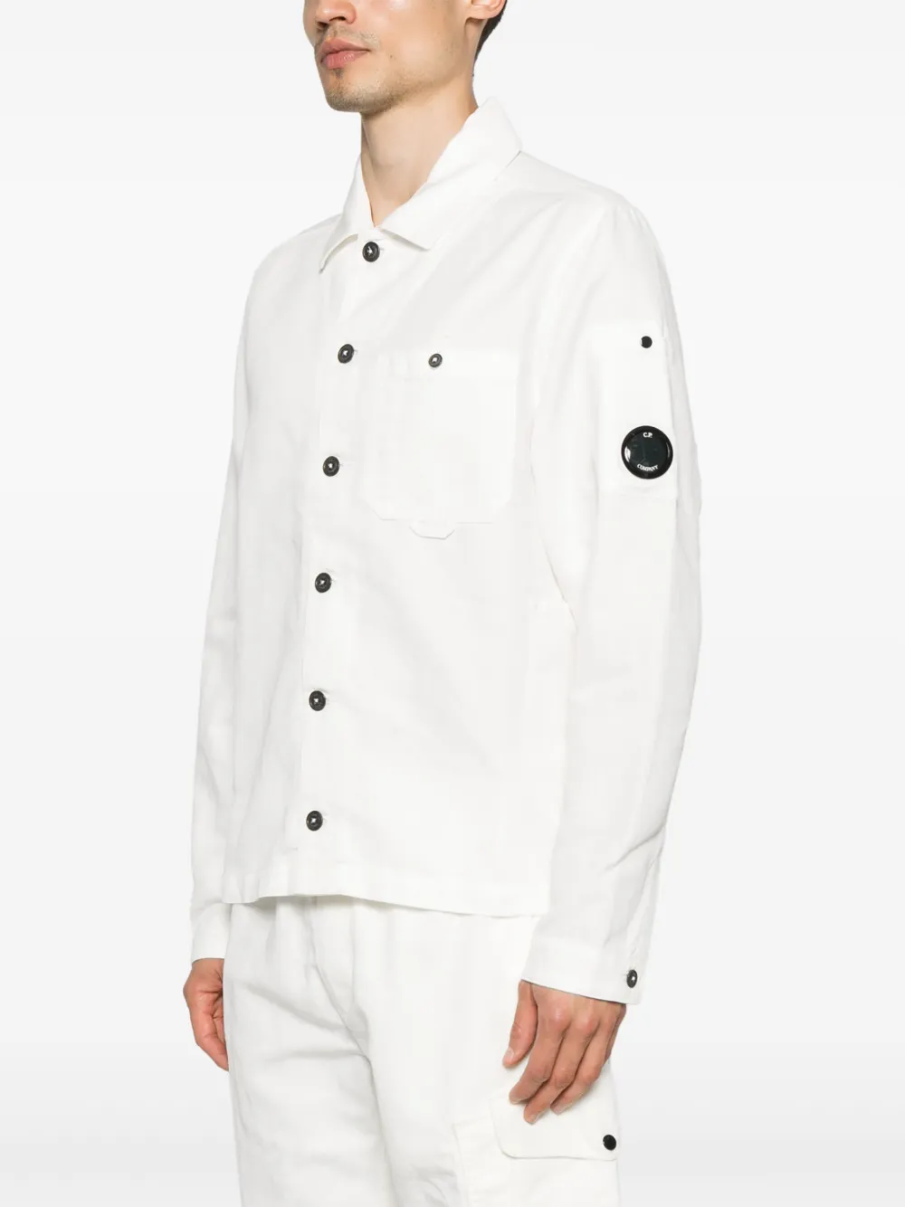 C.P. Company Shirtjack met Lens-details Wit