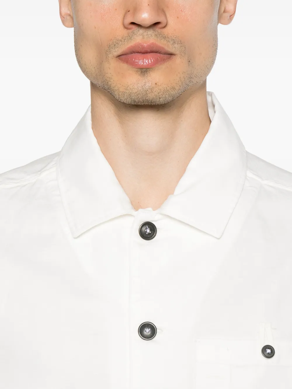 C.P. Company Shirtjack met Lens-details Wit