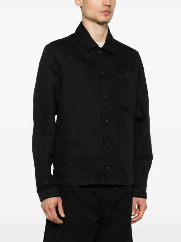 K☆C.P カンパニー黒 ミリタリー☆シャツジャケット C.P. Company レンズディテール オーバーシャツ | ブラック