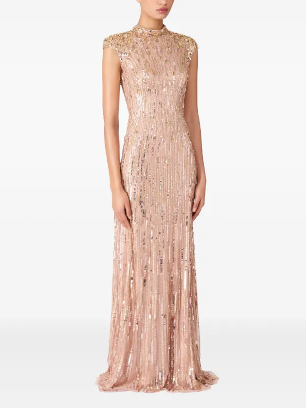 Jenny Packham Ernest Maxi Dress Pink FARFETCH PH