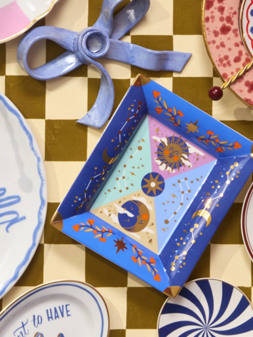 Bitossi Home L'astrologica Tray (17cm X 20cm) In Blue