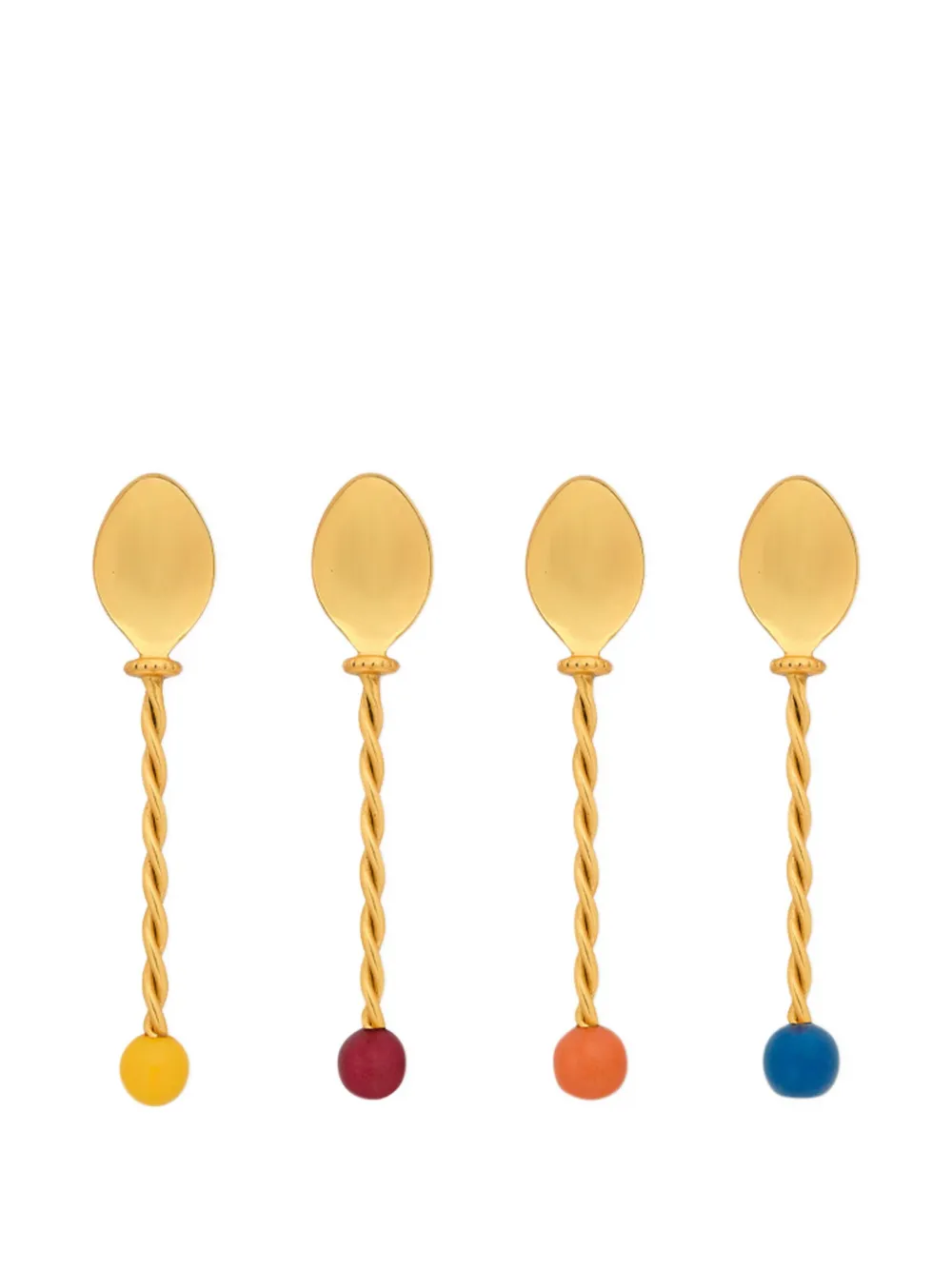 Bitossi Home Torchon dessert spoon (set of four) | Gold | Image 1