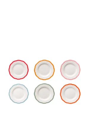 Bitossi Home Rose Soup Plates – Set Of 6, Porcelain Bone China, Dishwasher Safe, Made In Italy