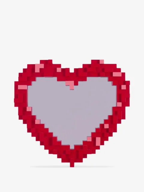 Seletti heart-shaped pixelated mirror