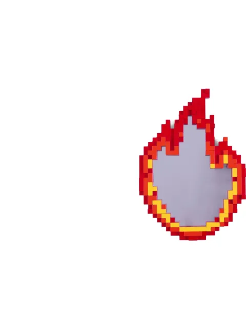 Seletti flame pixelated mirror