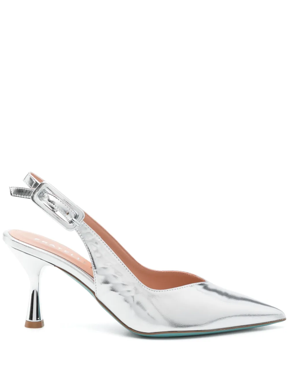 Fratelli Russo 80mm Annuc slingback pumps Silver