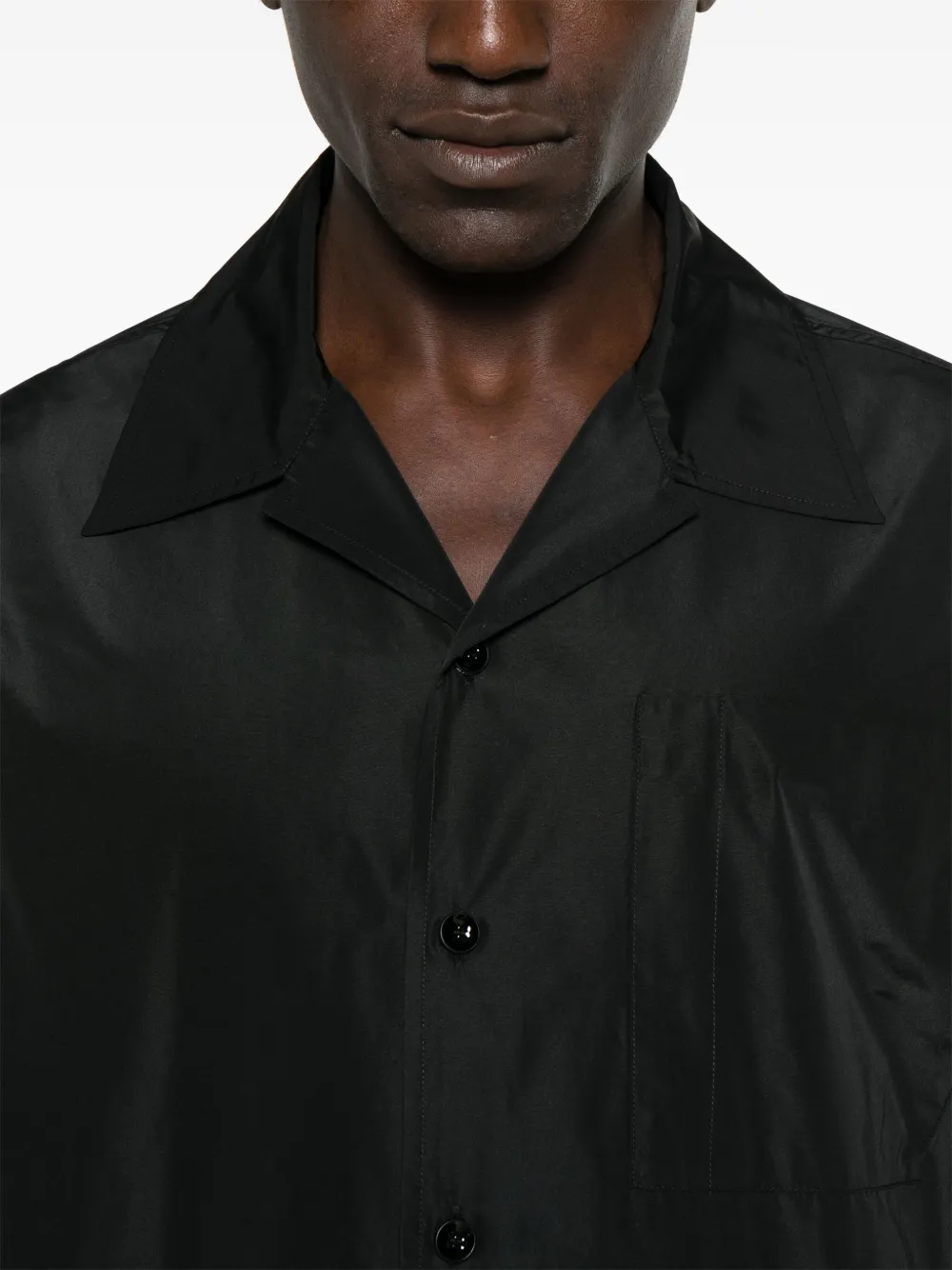 Jil Sander Taffeta overhemd Zwart