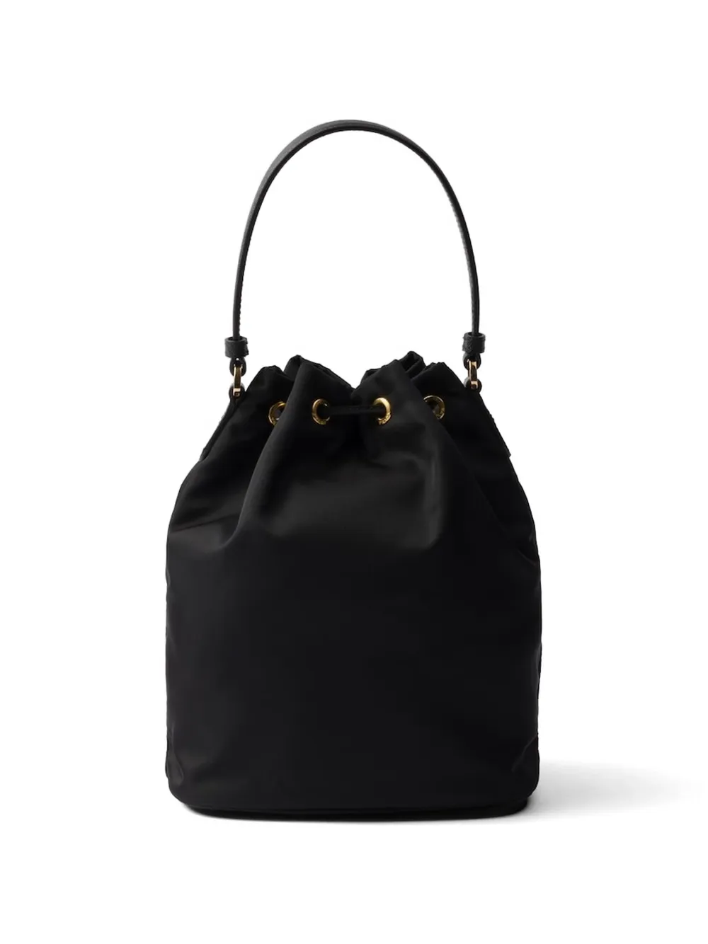 Prada logo-plaque Drawstring Tote Bag | Black | FARFETCH RO