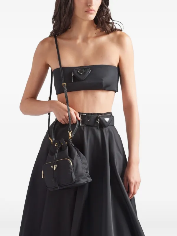 Prada デュエット Re-Nylon バケットバッグ | ブラック | FARFETCH JP
