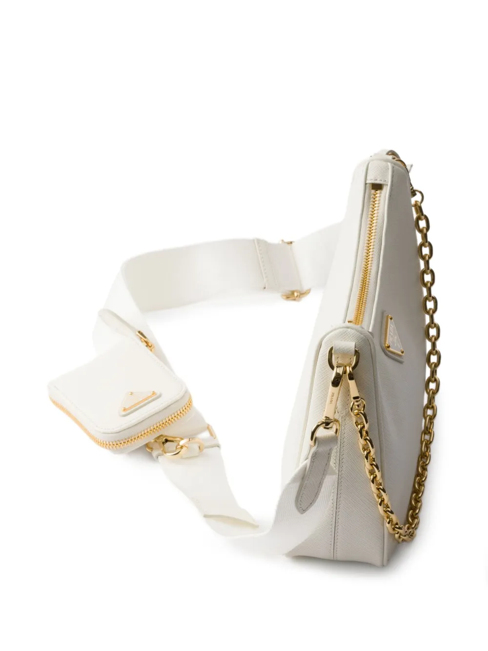 Prada Re-Edition 2005 chain-strap Shoulder Bag | White Prada Re-Edition 2005 chain-strap Shoulder Bag | White