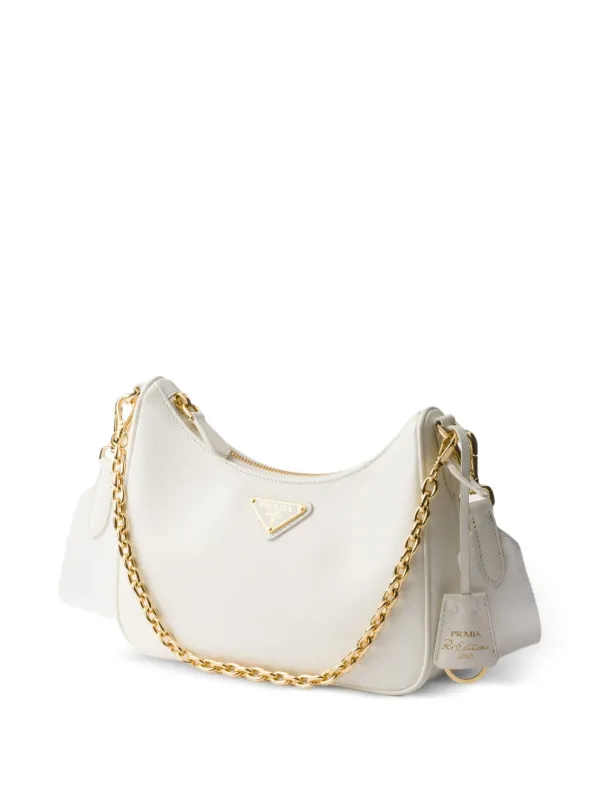 Prada Re-Edition 2005 chain-strap Shoulder Bag | White