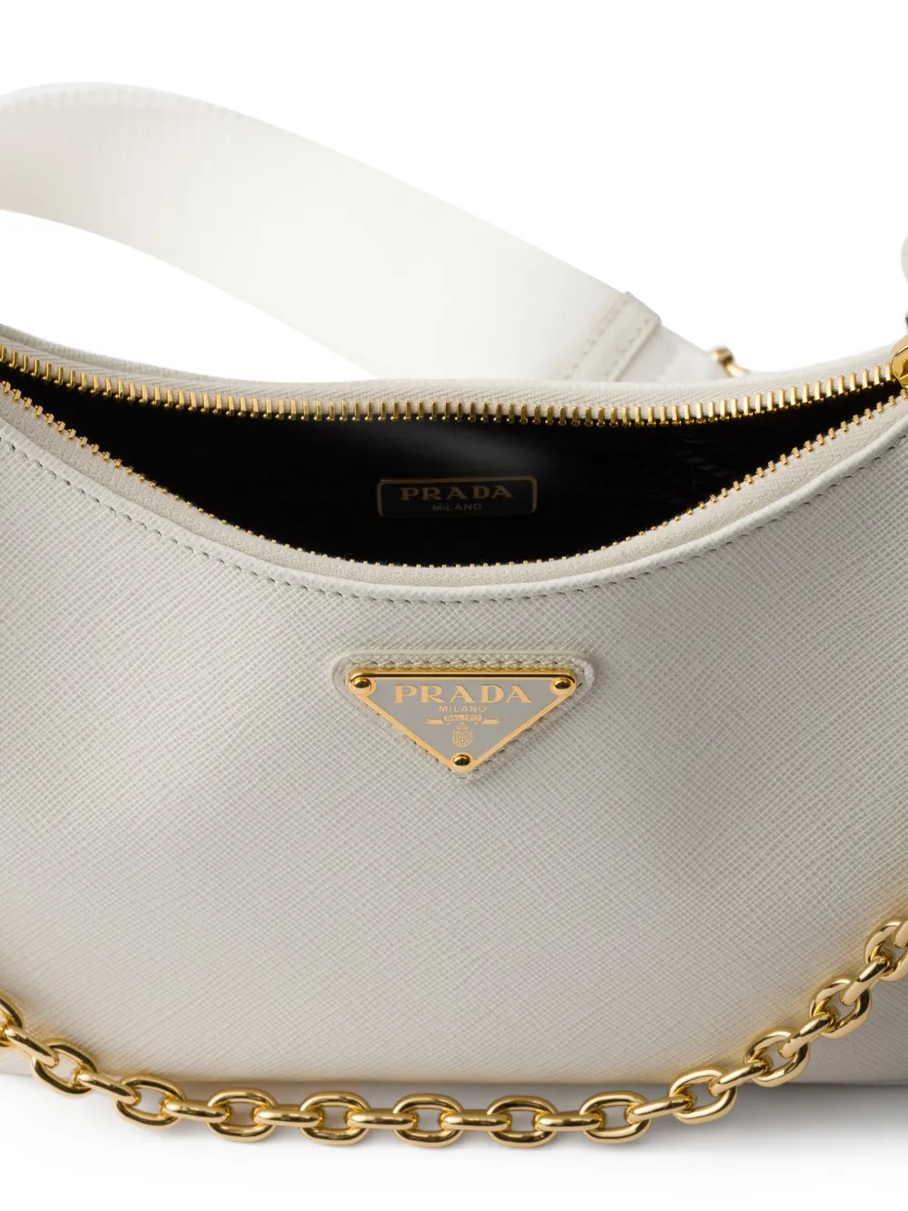 Prada Re-Edition 2005 chain-strap Shoulder Bag | White Prada Re-Edition 2005 chain-strap Shoulder Bag | White