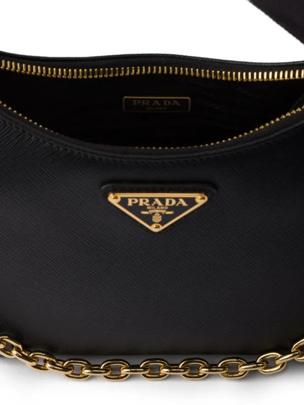Prada Re-Edition 2005 Saffiano-leather Shoulder Bag | Black