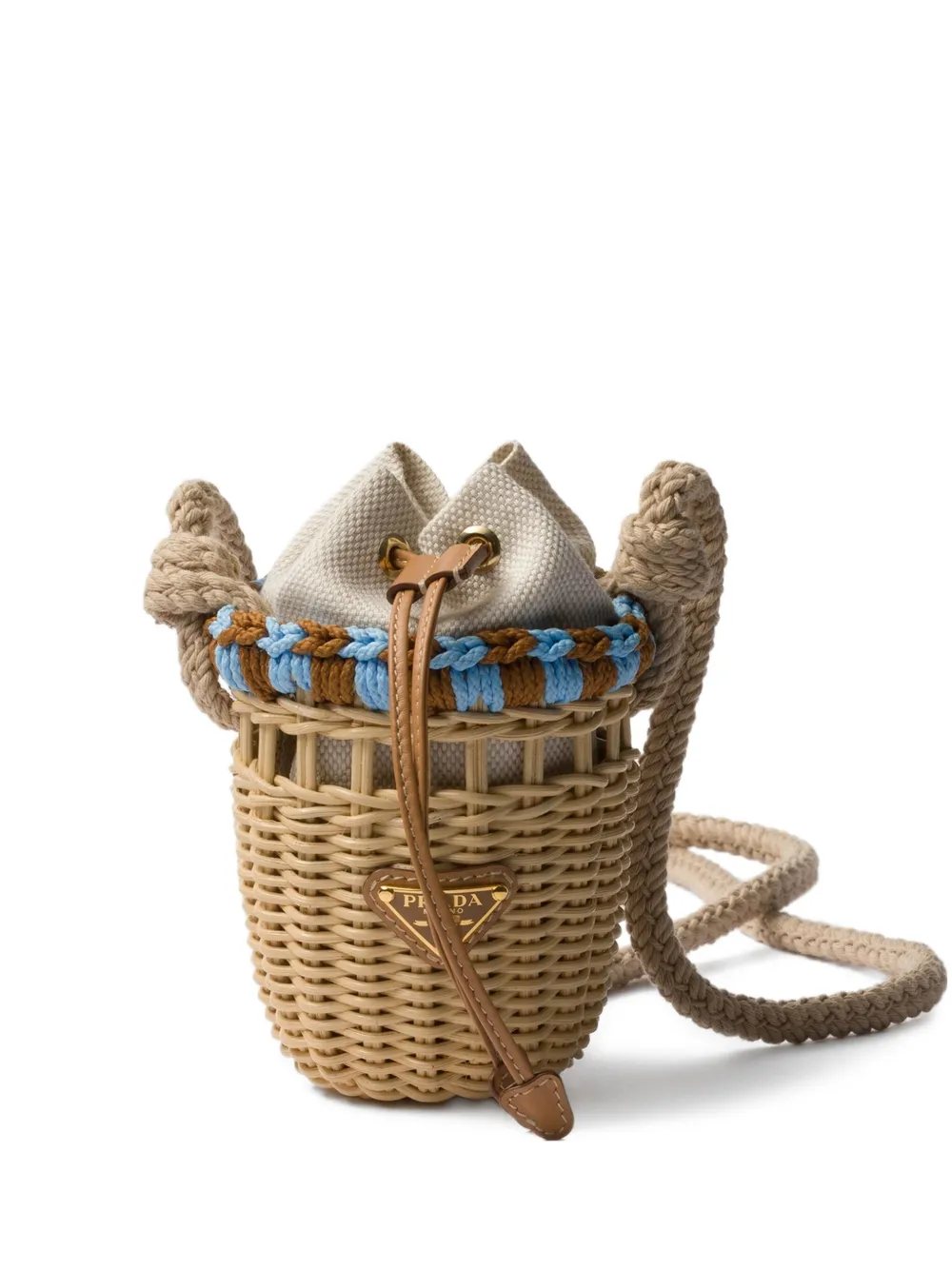 Prada wicker bucket bag | Neutrals | Image 1