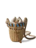Prada wicker bucket bag - Neutrals