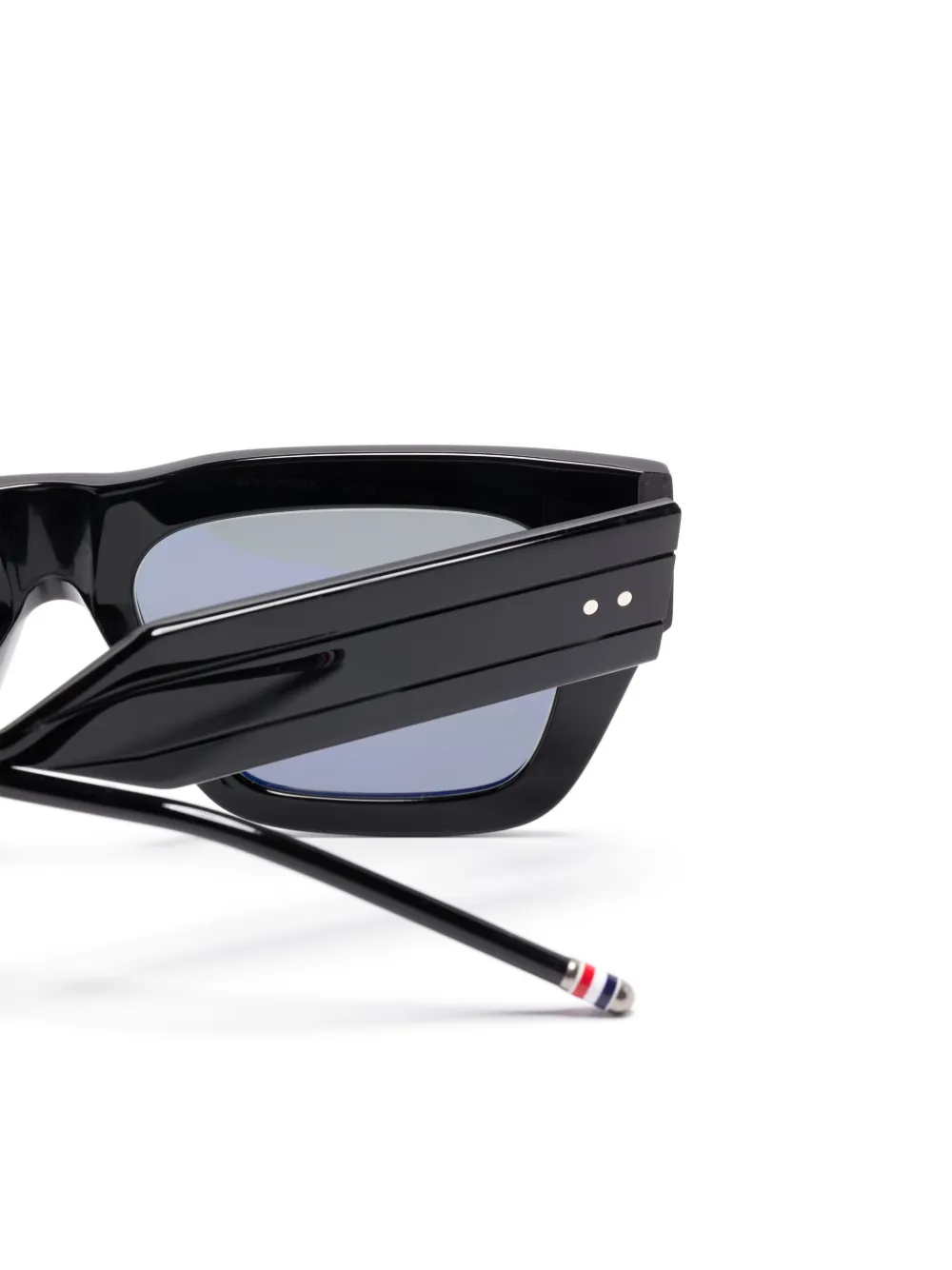 Thom Browne Eyewear Zonnebril met vierkant montuur Zwart