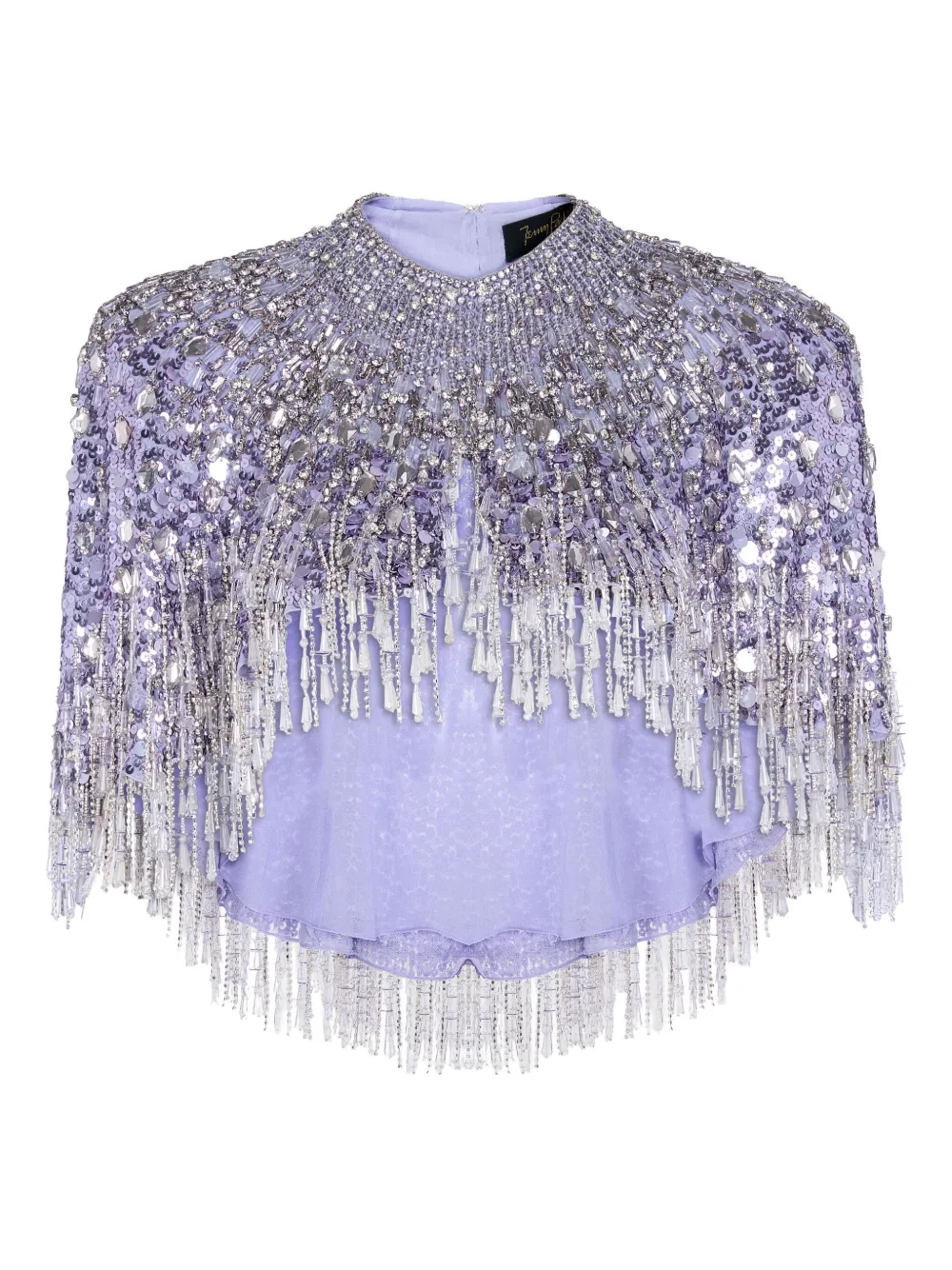 Jenny Packham fringed blouse | Purple | Image 1