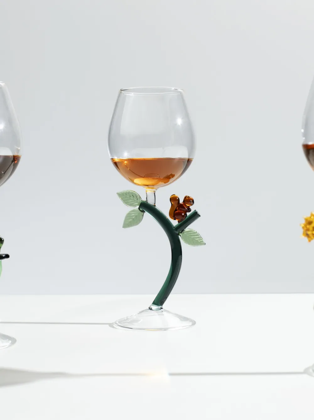 Shop Ichendorf Milano Animal Farm Stemmed Glass (set Of Six) In White