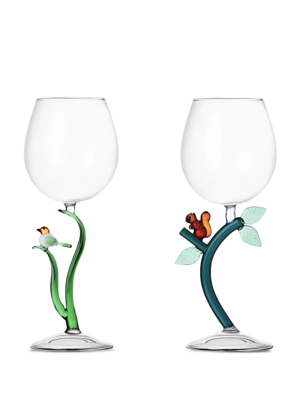 Shop Ichendorf Milano Animal Farm Stemmed Glass (set Of Six) In White