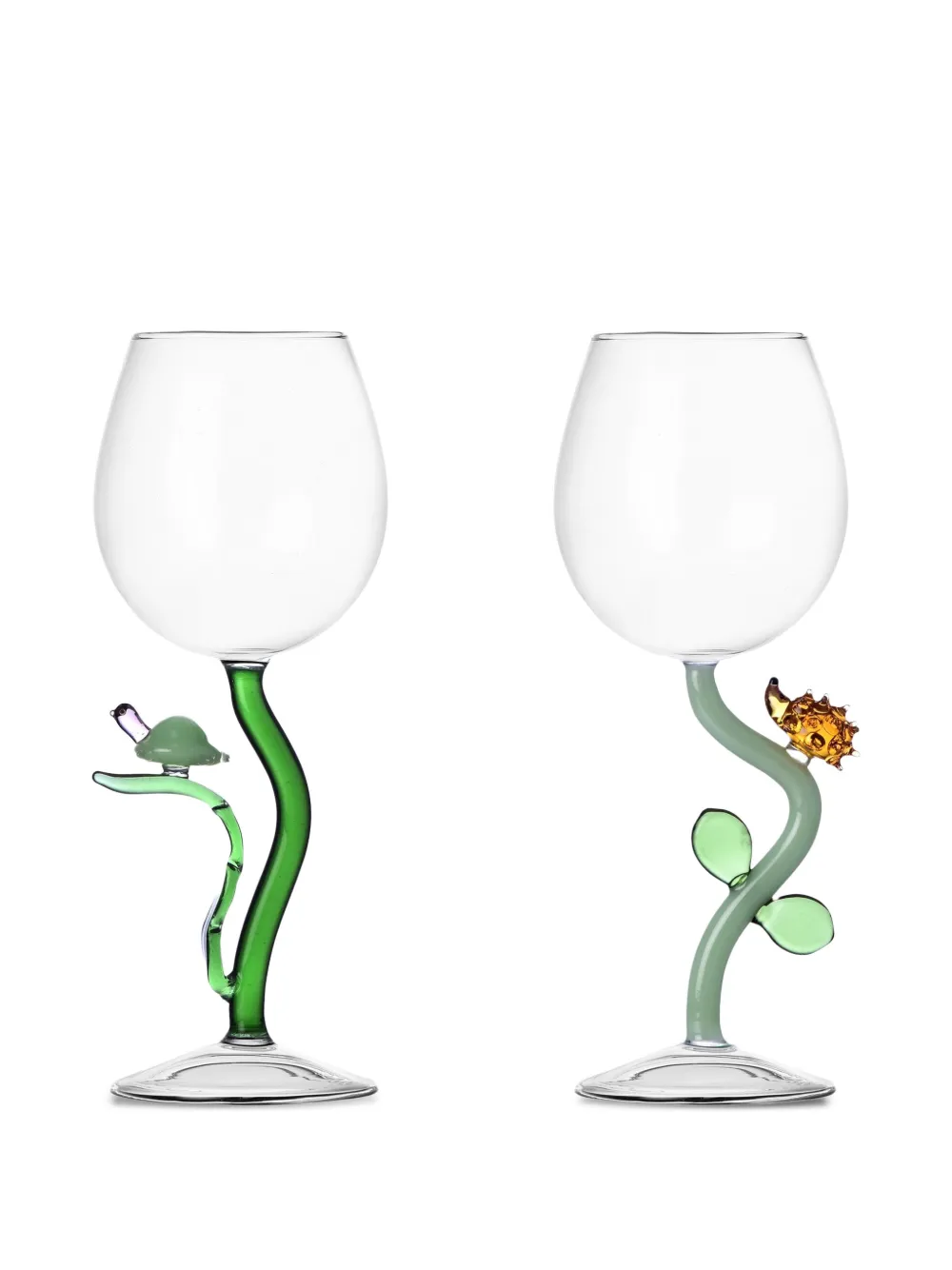 Shop Ichendorf Milano Animal Farm Stemmed Glass (set Of Six) In White