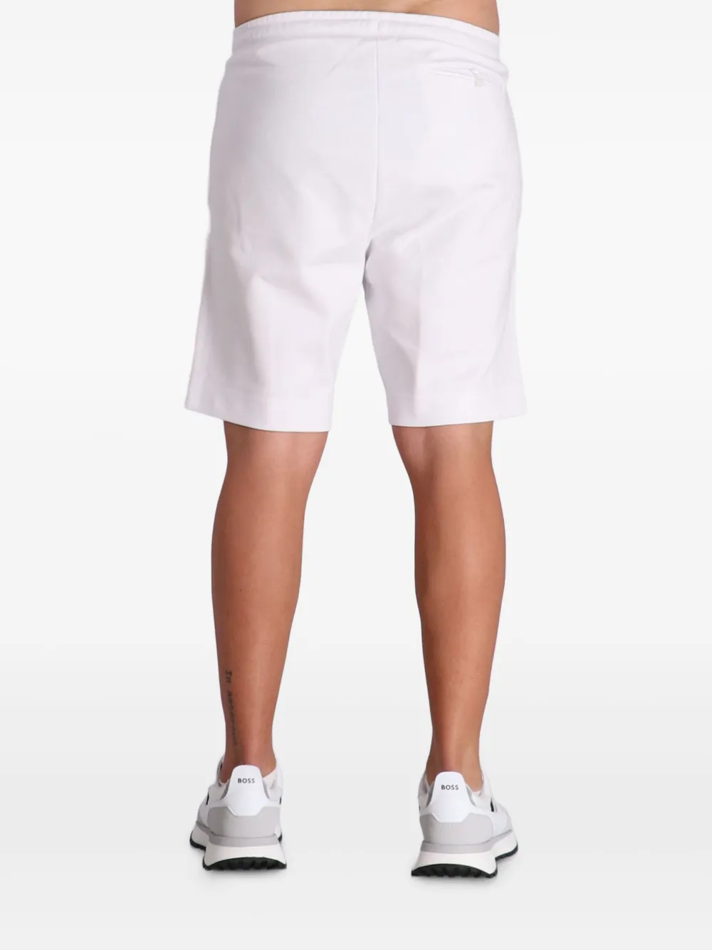 BOSS Shorts met naaddetail Wit