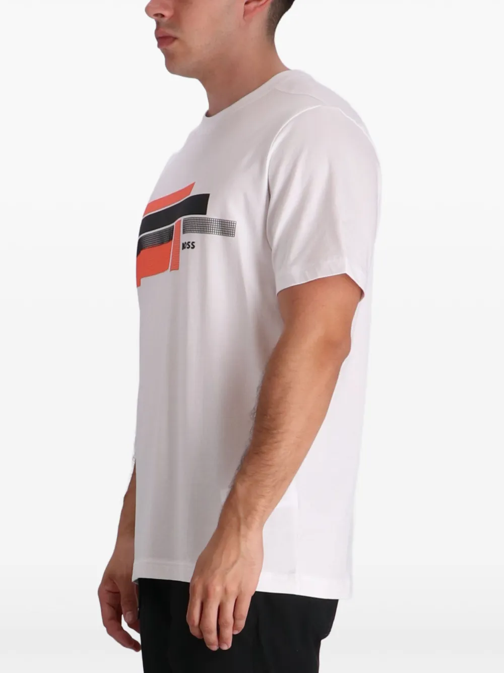 BOSS T-shirt met grafische print 100 WHITE