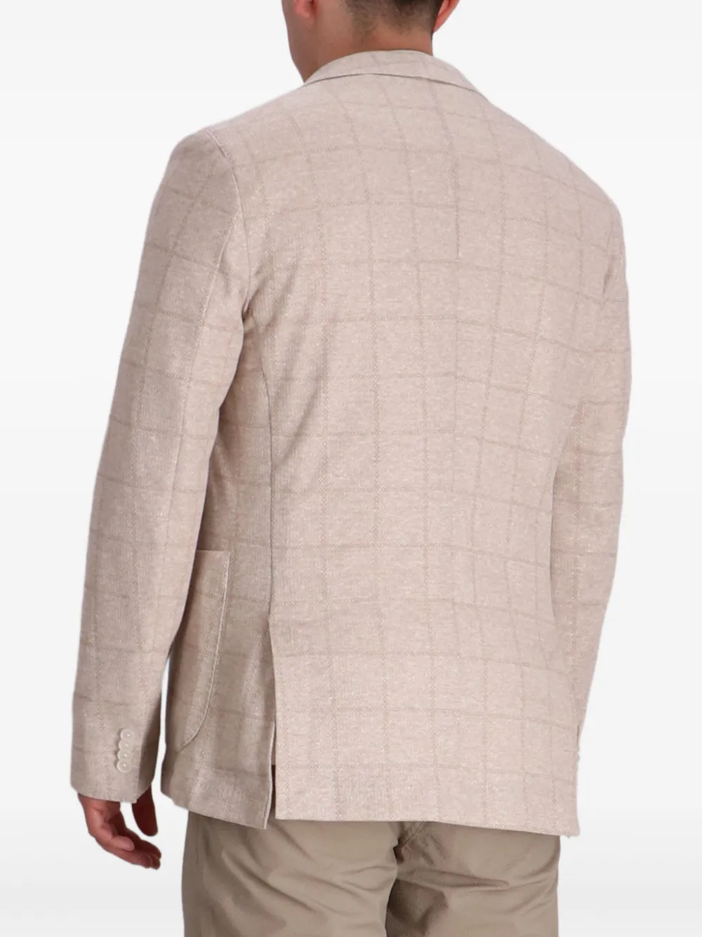 BOSS Geruite blazer Beige