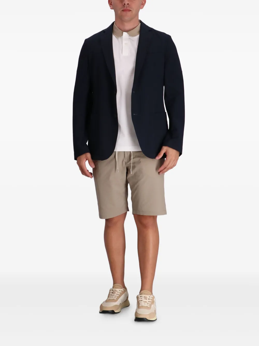 BOSS Blazer met enkele rij knopen Blauw