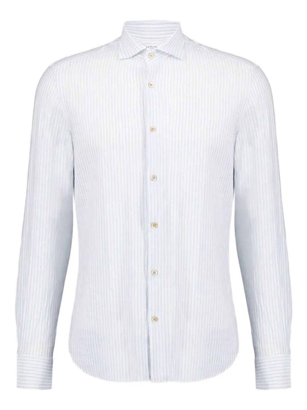 Boglioli striped long-sleeved shirt Blauw