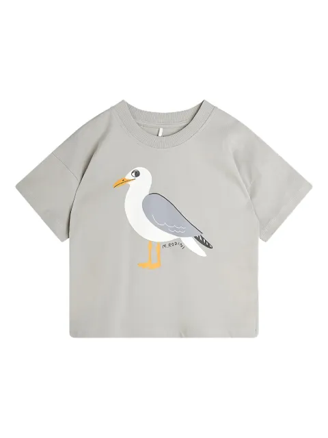 Mini Rodini seagull-print short-sleeve T-shirt