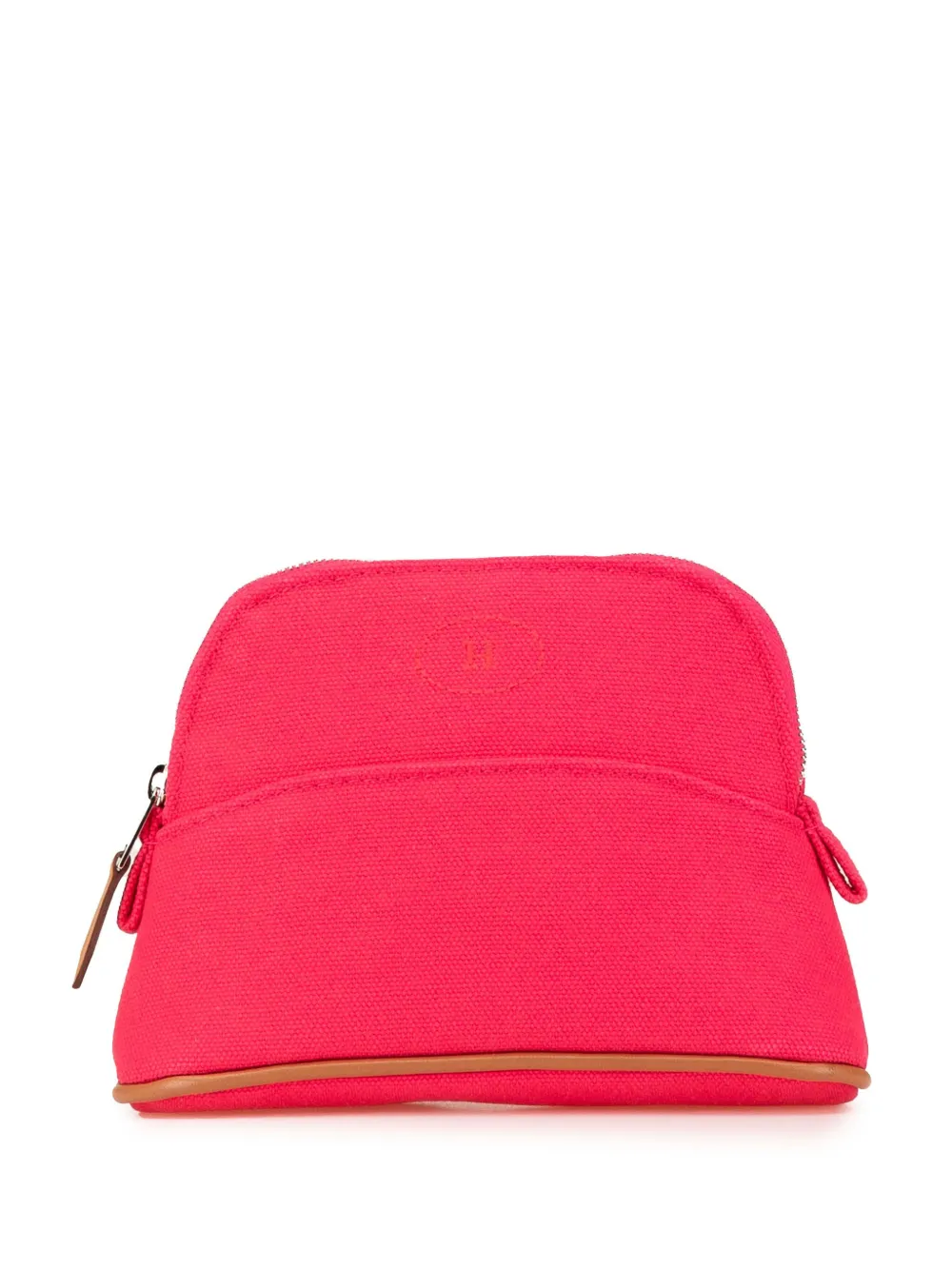 Hermès Pre-Owned 2020-2024 ミニ トワル ボリード ケース クラッチバッグ - ピンク Hermès Pre-Owned 2020-2024 ミニ トワル ボリード ケース クラッチバッグ - ピンク