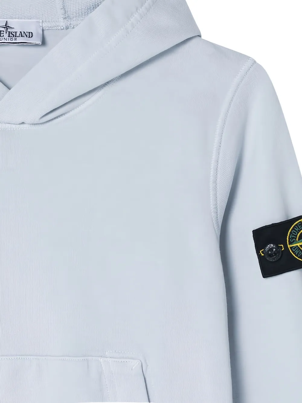 Stone Island Junior Hoodie met Compass-logopatch Blauw