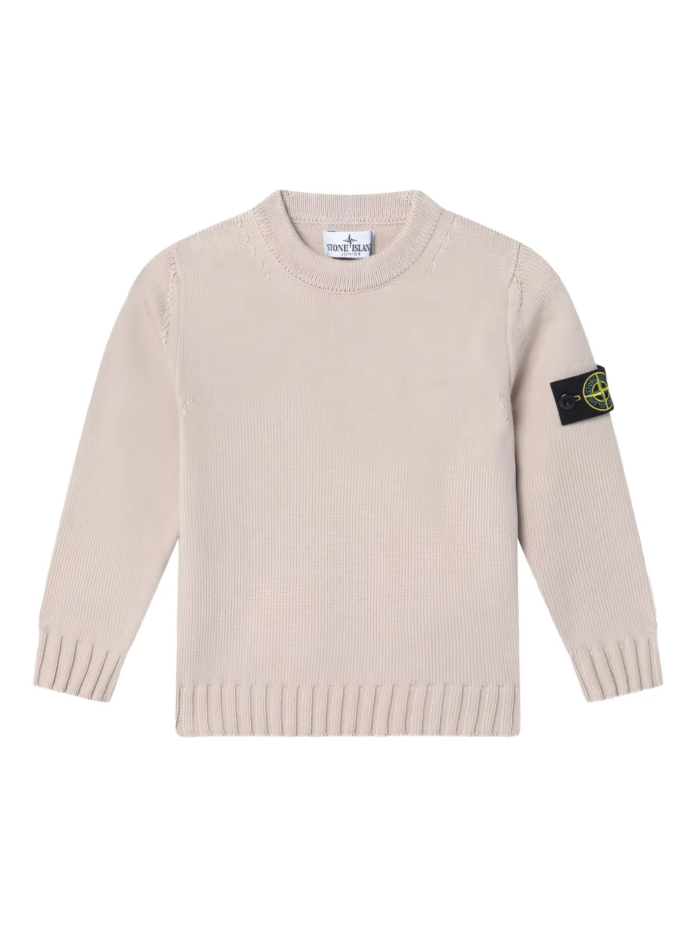 Stone Island Junior crew-neck patch sweater | Neutrals | Image 1