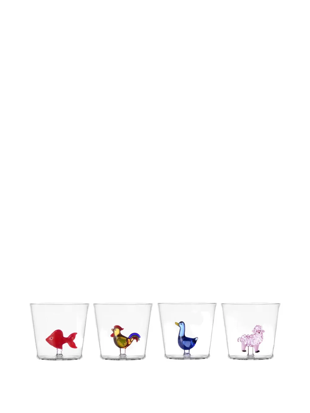 Ichendorf Milano Animal Farm tumbler (set of six) - Bianco