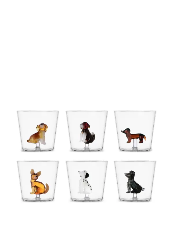 Ichendorf Set Di 2 Tumbler In Vetro Con Decoro Cane Dalmata - Bicchieri Bassi, Ideali Per Acqua E Bevande, Design Originale