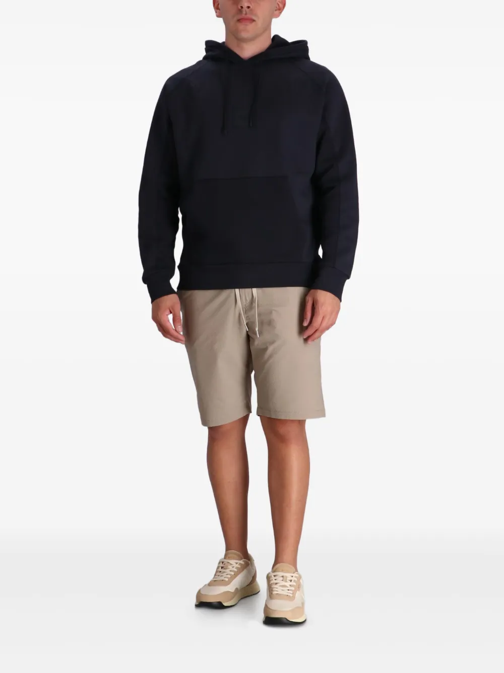 BOSS Hoodie met logopatch Blauw