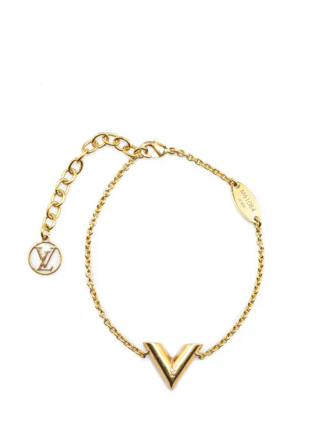 Louis Vuitton Pre-Owned 2021 Gold Plated Essential V Bracelet costume bracelet