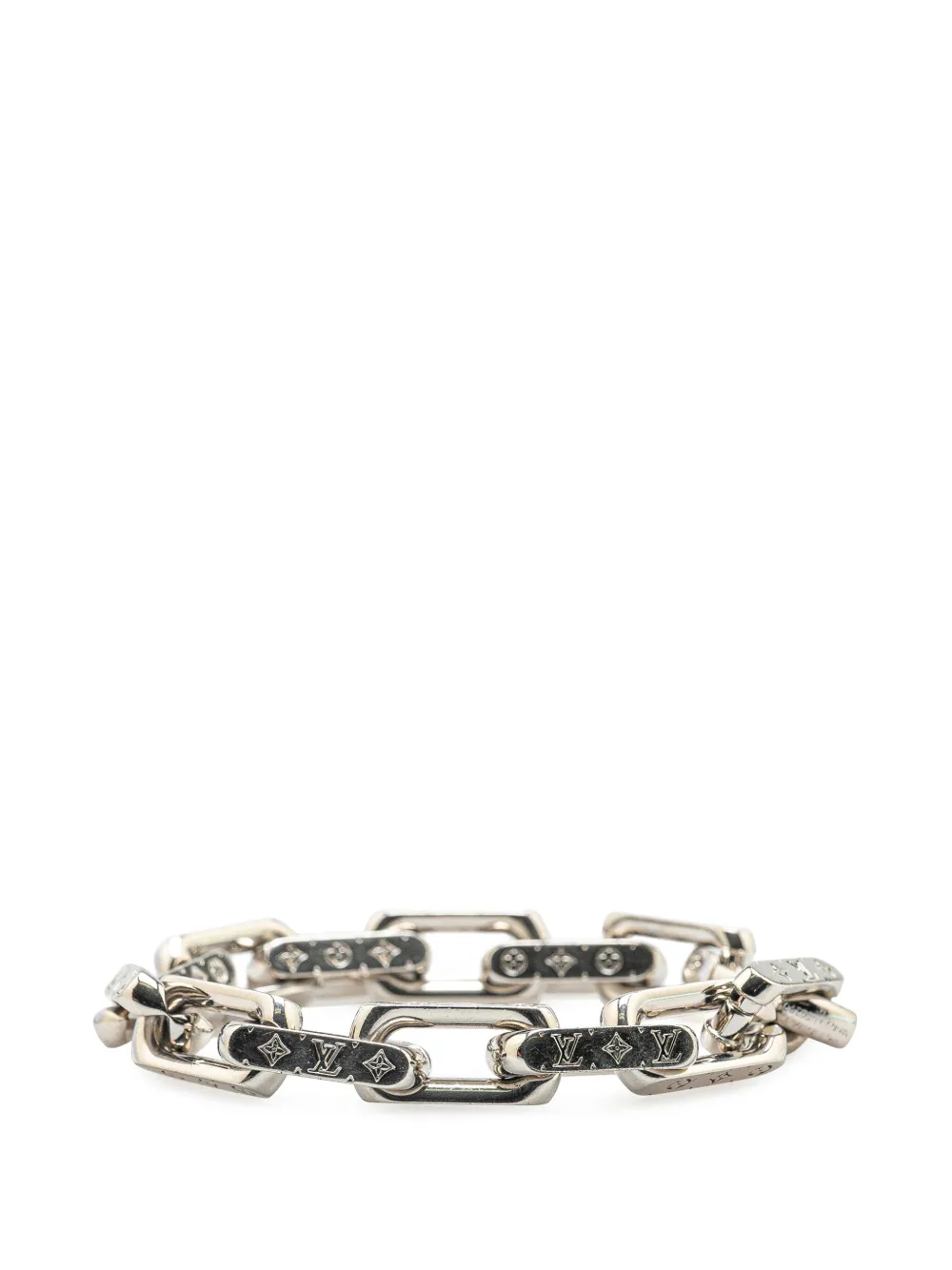 Louis Vuitton Pre-Owned 2020 Silver Monogram Chain Link Bracelet costume bracelet | Image 2