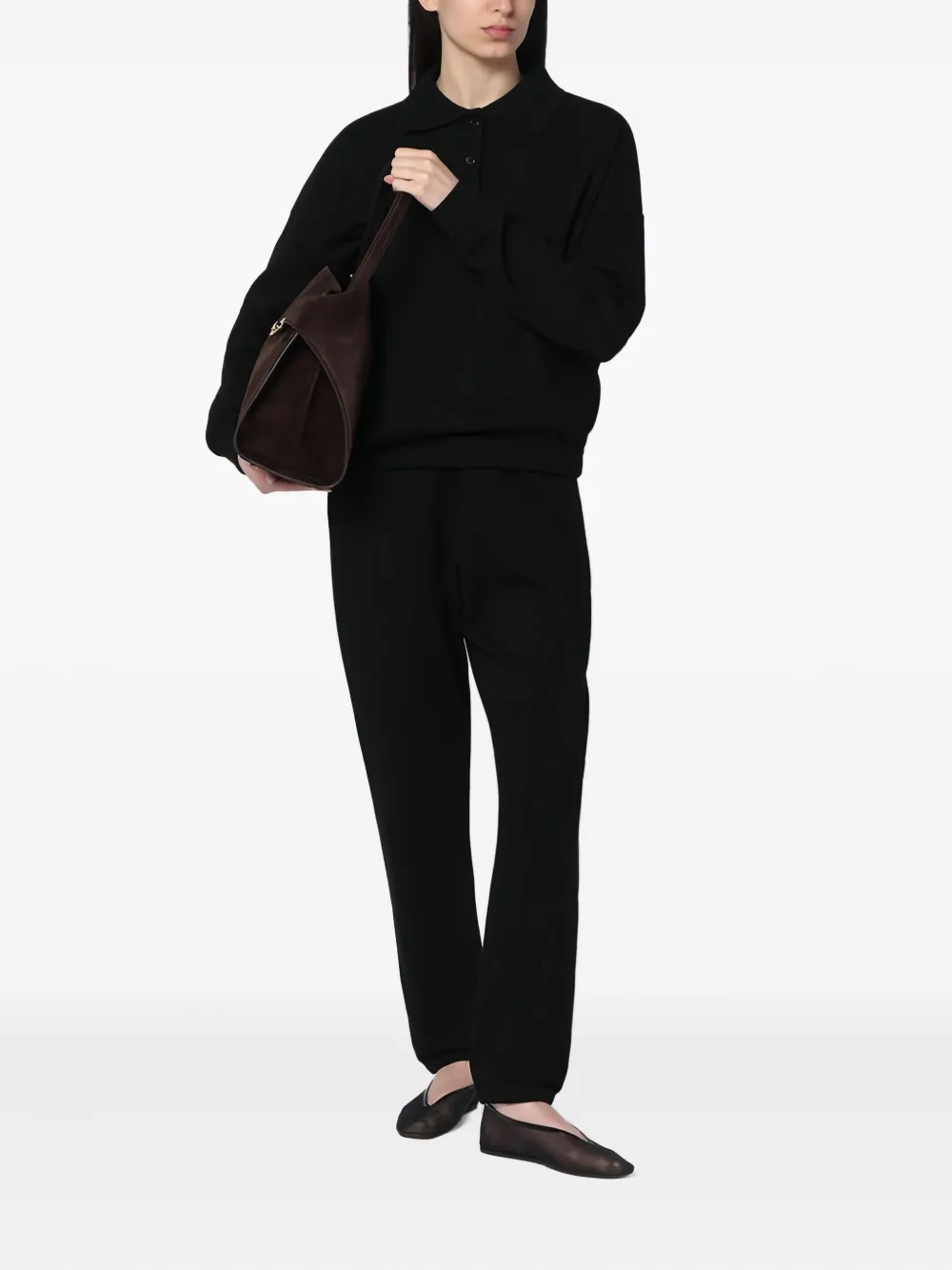  The Row Drawstring Cuffed Trousers - Black 