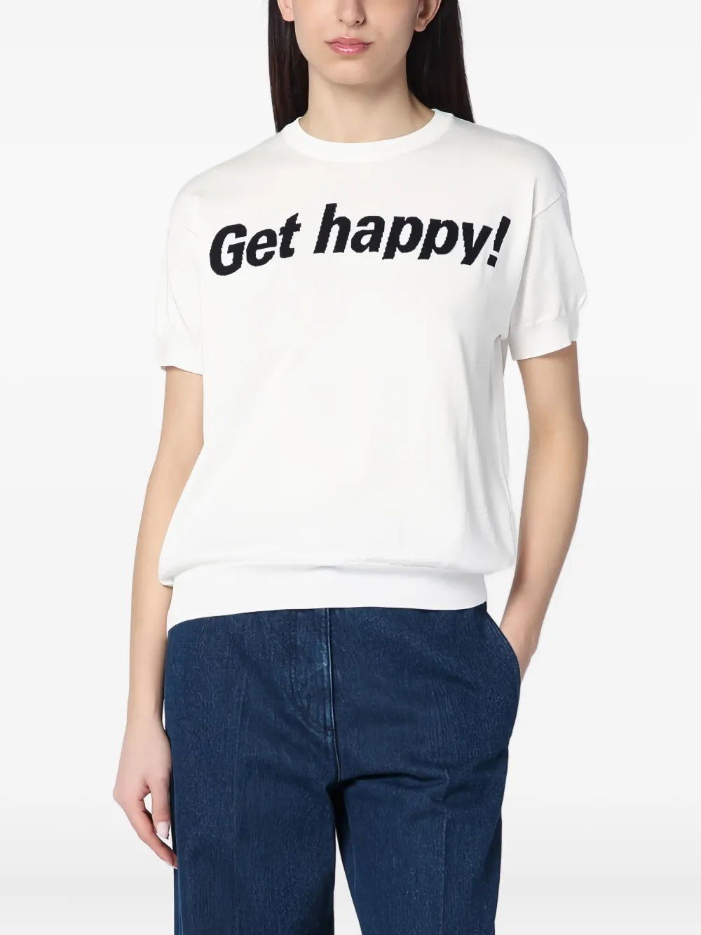 Moschino short-sleeve slogan T-shirt Wit