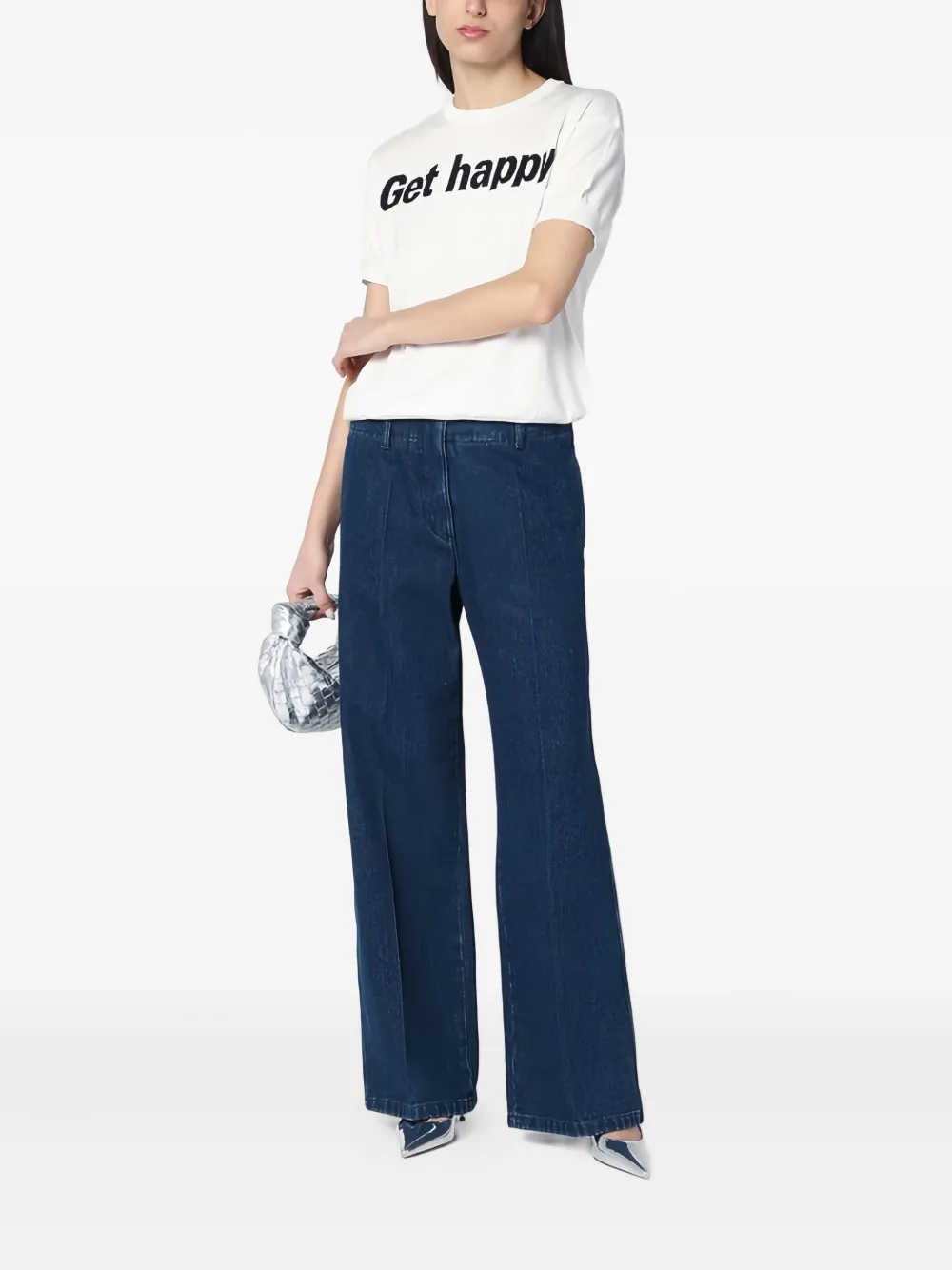 Moschino short-sleeve slogan T-shirt Wit