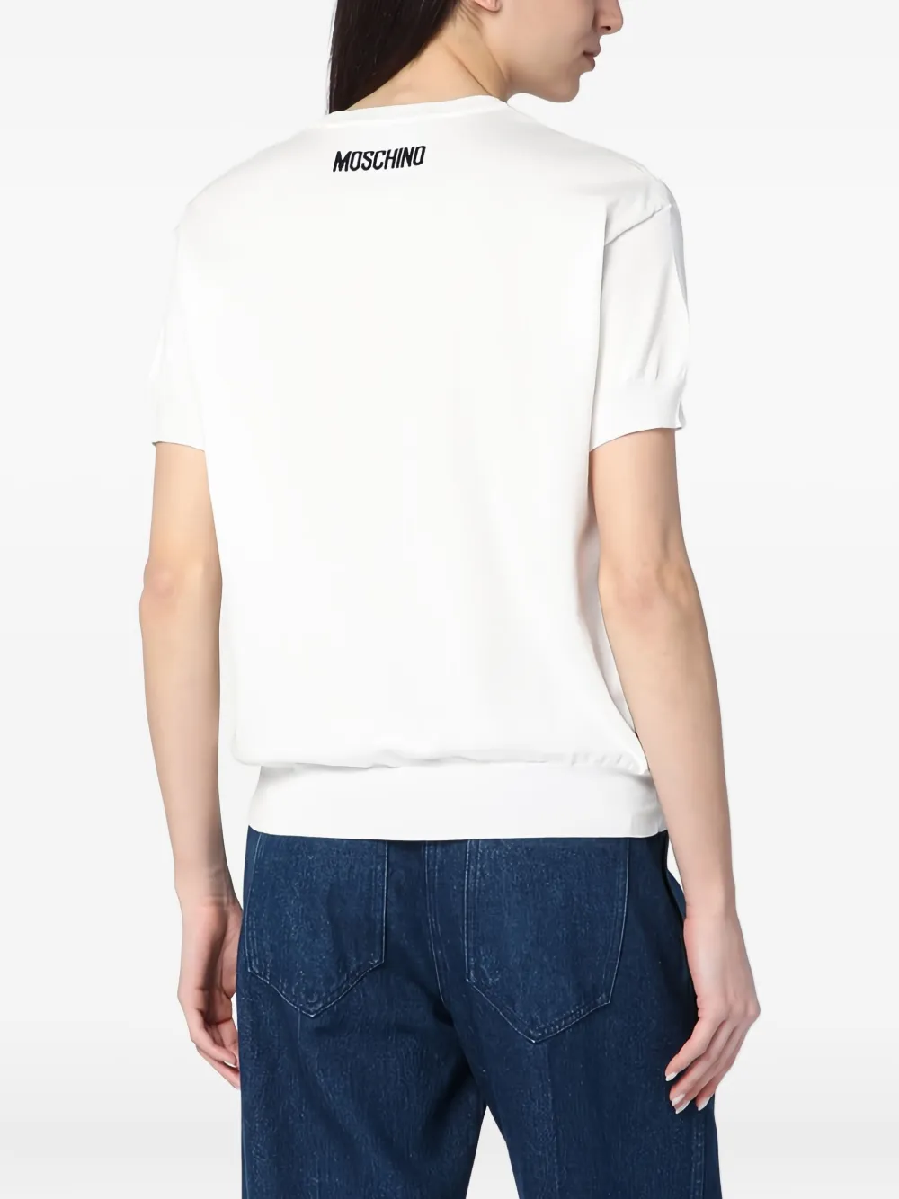 Moschino short-sleeve slogan T-shirt Wit