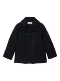 Stone Island Junior double-breasted patch-pocket coat - Black