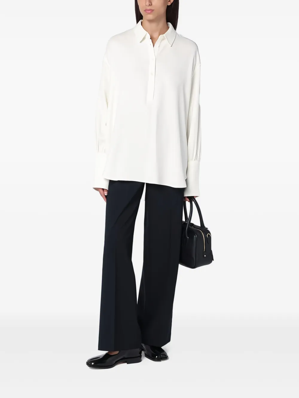 Department Five Wool-blend Tailored Pants In Black