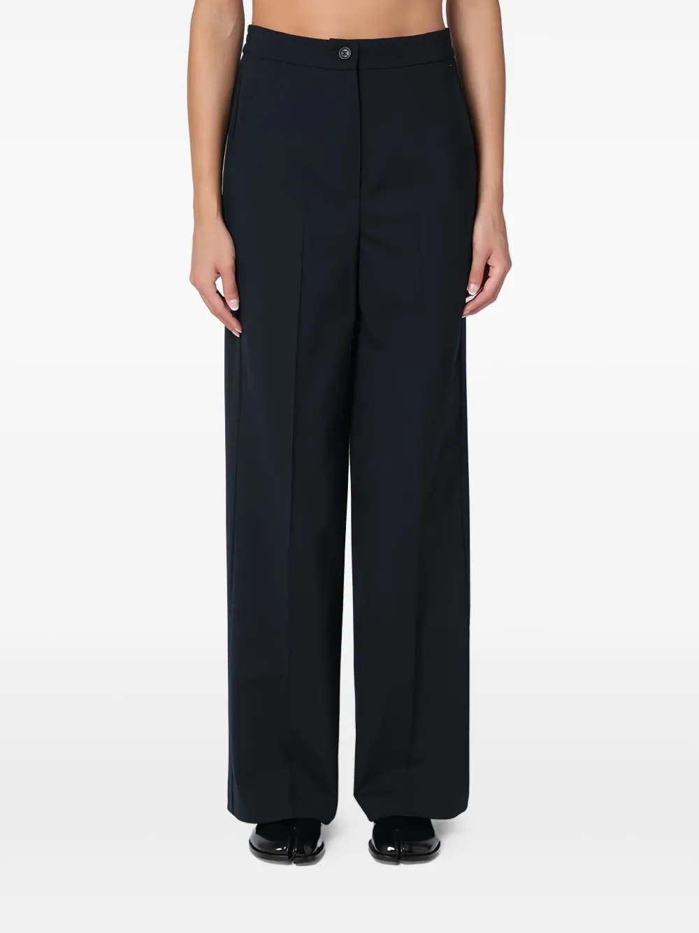 Department Five Wool-blend Tailored Pants In Black