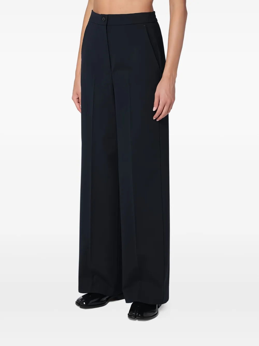 Department Five Wool-blend Tailored Pants In Black