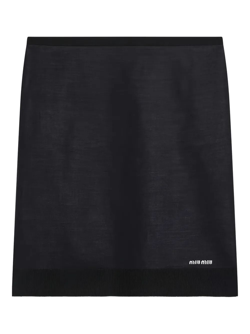 Miu Miu bonnet à logo en intarsia | bleu | Image 1