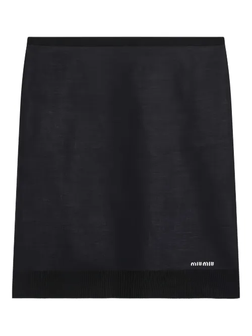 Bonnet à logo en intarsia - Miu Miu - Modalova