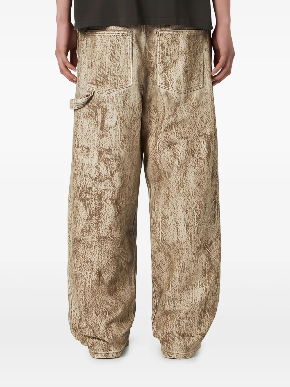 1989 STUDIO Gerafelde cargo broek Beige