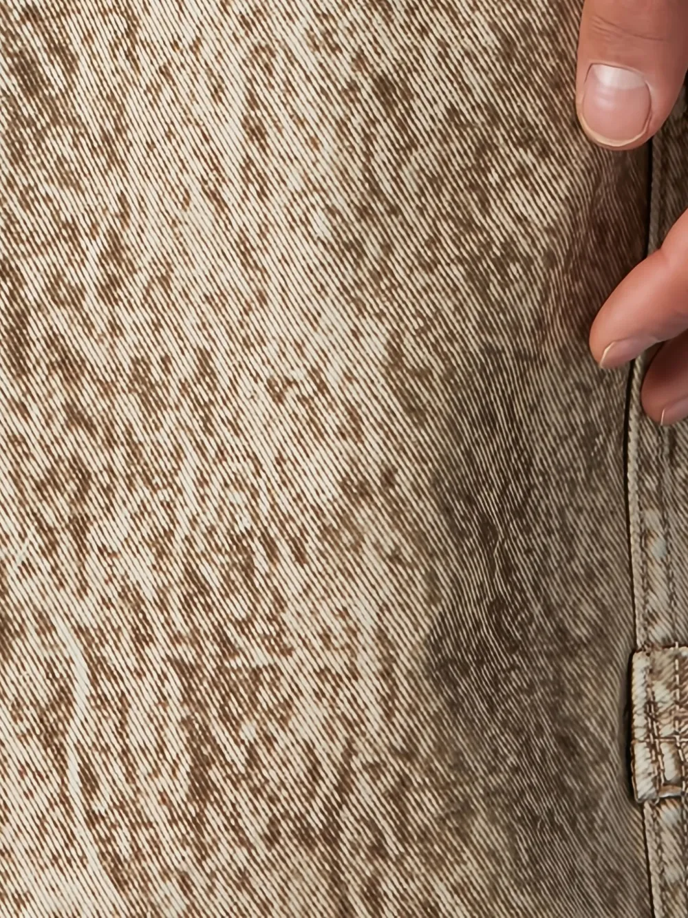 1989 STUDIO Gerafelde cargo broek Beige
